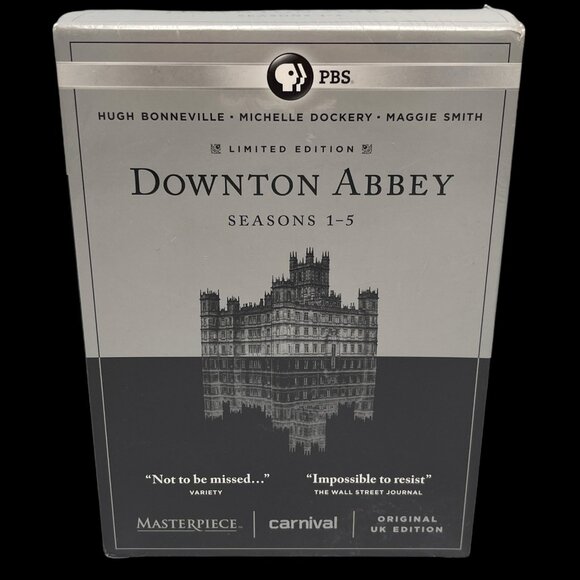 Downton Abbey DVD Box Set Seasons 1-5 Limited Edition New Sealed PBS Fan Gift - Picture 1 of 6
